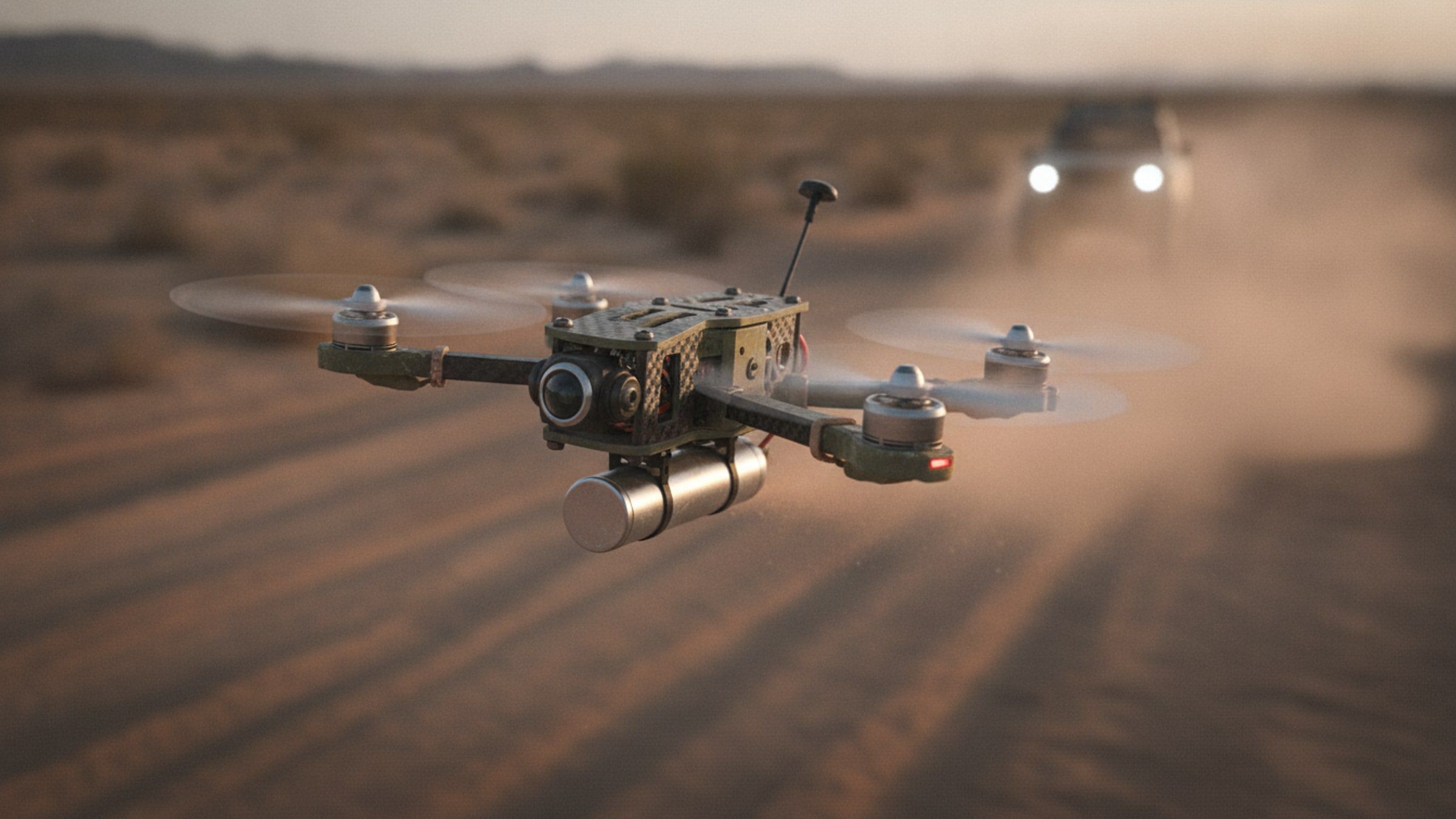 FPV Strike Quadrotor: A small, fast, first-person-view strike aircraft launched from the ground, from aircraft o