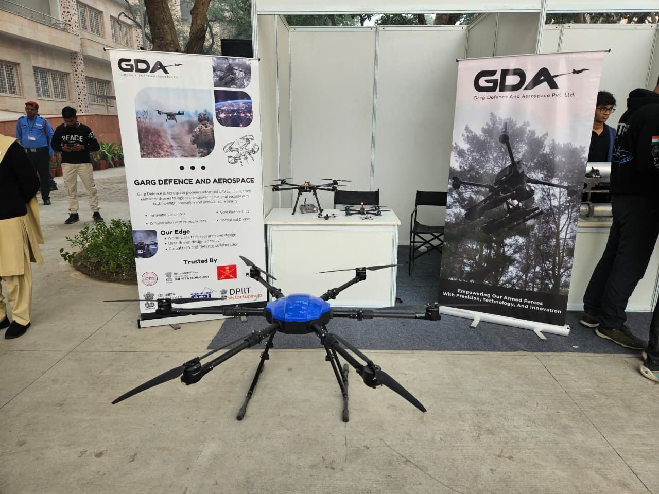 At a defence exhibition
