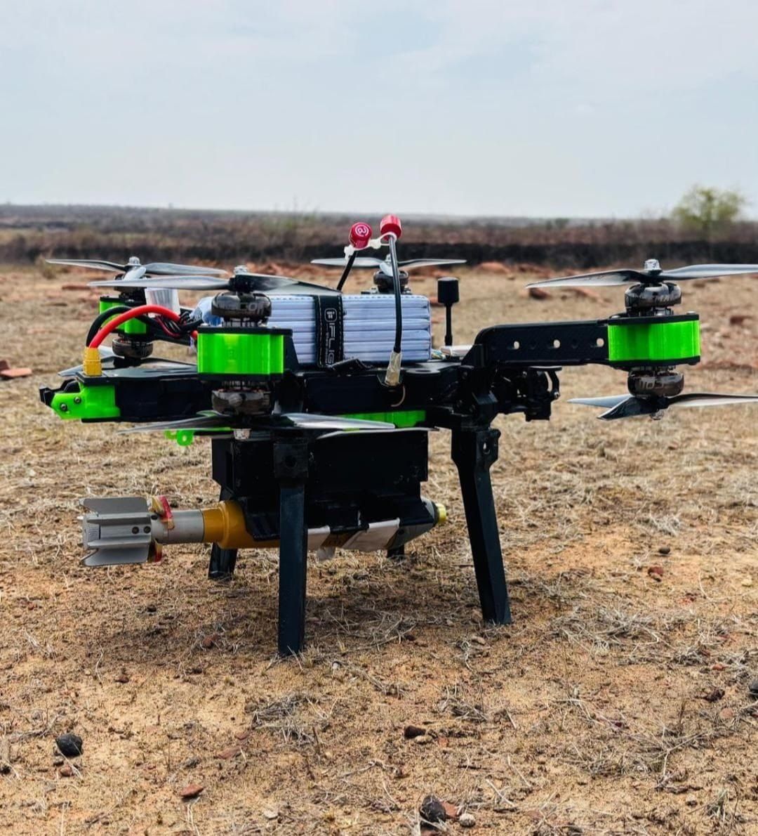 A strike quadrotor before a trial