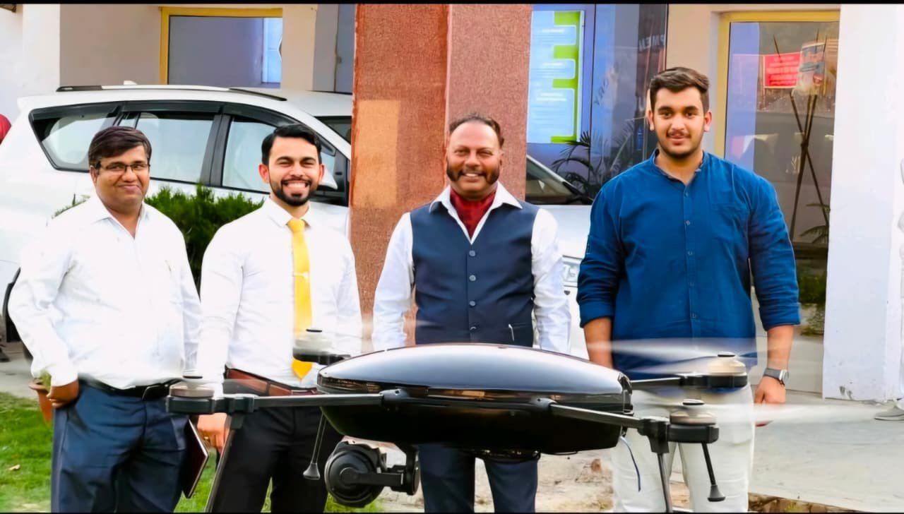 The team with one of our aircraft