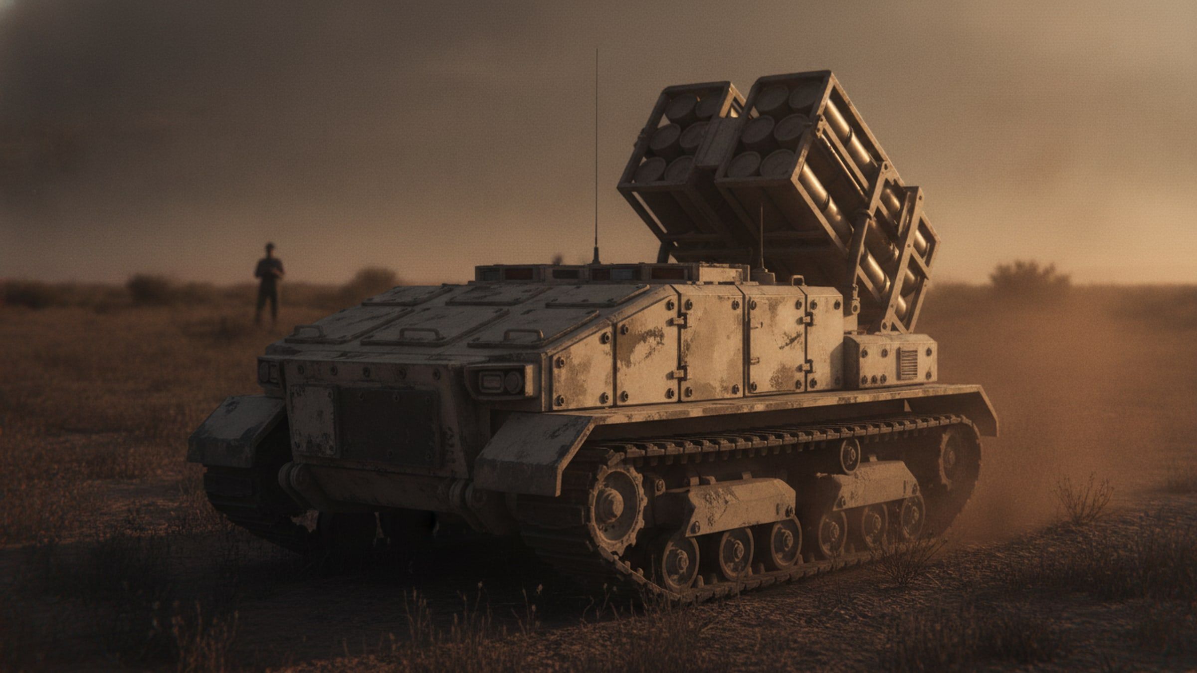 Remote Mine-Laying Rover deployed in the field